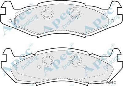 APEC BRAKING pad818 -  Комплект тормозных колодок, дисковый тормоз